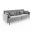 Monroe sofa 4 plazas loneta gris claro fondo 90