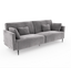 Monroe sofa 4 plazas chenilla gris claro fondo 90