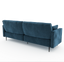 Monroe sofa 4 plazas chenilla azul marino parte trasera