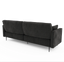 Monroe sofa 4 plazas chenilla gris oscuro parte trasera