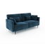 Monroe sofa 3 plazas chenilla azul marino