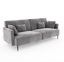 Monroe sofa 4 plazas chenilla gris claro fondo 100