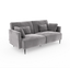 Monroe sofa 3 plazas chenilla gris claro